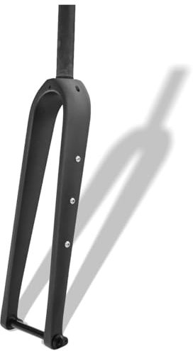 Fourche de vélo de route Gravel, fourche rigide en fibre de carbone 700C, fourche de vélo à frein à disque, fourche de vélo à tube droit/conique de 1-1/8 et 1-1/2, fourche avant de vélo à axe trave