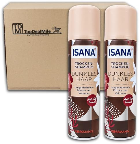 TopDealMile- Vorratspack -für ISANA Trockenshampoo Dunkles Haar 2 x 200ml