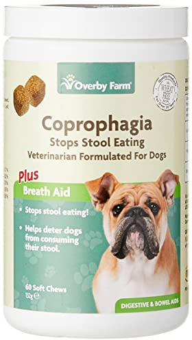 Overby Farm Coprophagia Soft Chews for Dogs, 60-Piece, 132 g