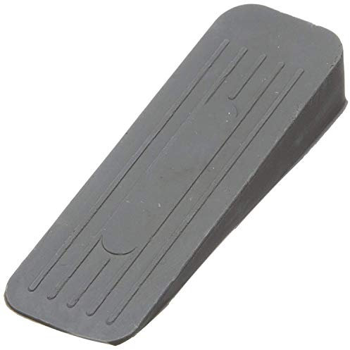 6 X Bulk Hardware BH02509 Deluxe Heavy Duty Non-Slip Rubber Door Wedge Stopper, Grey 20mm