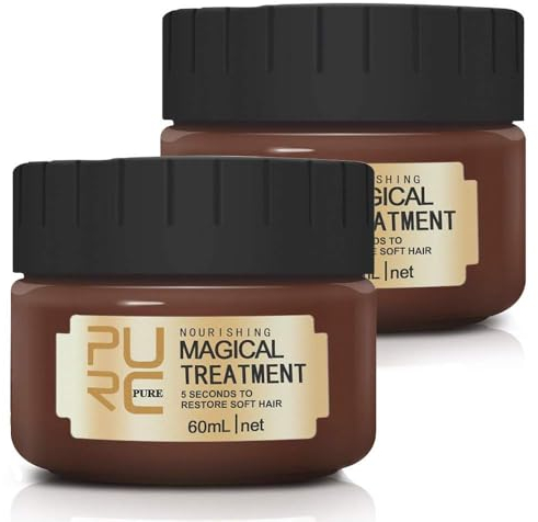 Busgirl 2 Pack Magical Treatment Haarmaske 5 Sekunden zur Reparatur von Geschädigtem Haar, Professioneller Haarpflegespülung mit Molekularen Haarwurzeln - 60ml