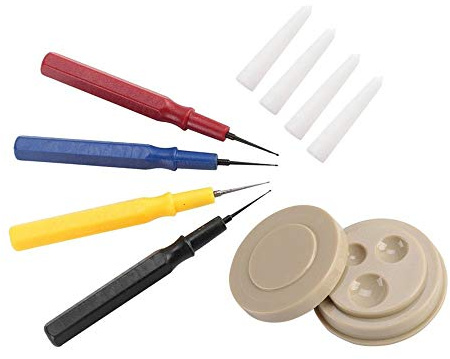 Acxico 1Set Watch Repair Tool Kit 4 Different Size Oiler Pen Needle With 1 Oil Cup For Watchmaker Watches Clocks Repair