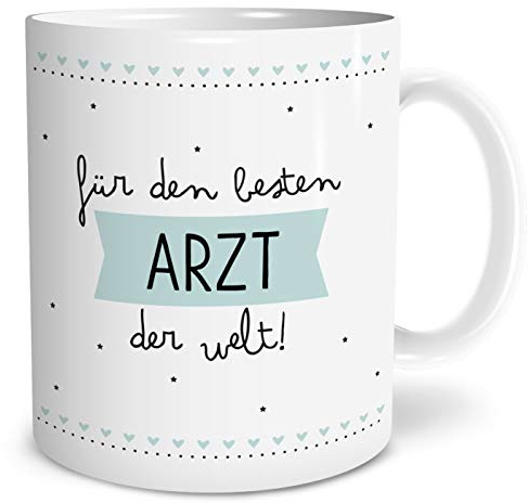 OWLBOOK® Geschenke für Ärzte Tasse mit Spruch 300 ml Keramik Modern Zuhause Arbeit Krankenhaus Geburtstag Medizin Hochwertig Personalisierbar Geschenkidee für Ärzte als Dankeschön
