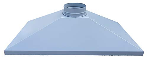 Kaminhaube für Holzscheite Ofen Farbe grau
