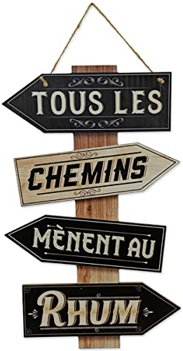 Sud trading Compagny Plaque Bois Panneau directionnel Tous Les chemins