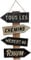 Sud trading Compagny Plaque Bois Panneau directionnel Tous Les chemins