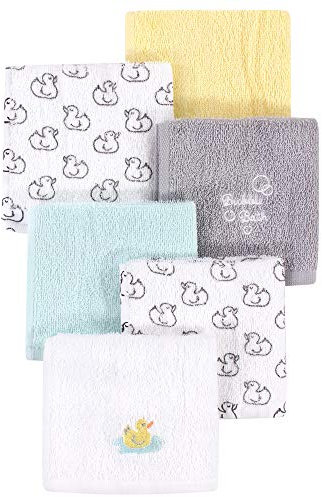 Luvable Friends Unisex Baby Waschlappen aus superweicher Baumwolle, Ente, Einheitsgröße