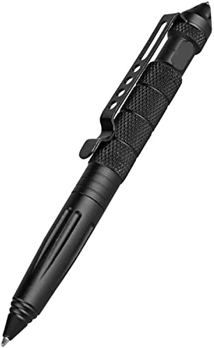 Saijer Penna di Autodifesa, Creatività Portatile Multifunzionale Tattica, Tool con Rompi Vetro di Emergenza e per Autodifesa Personale (1PCS)