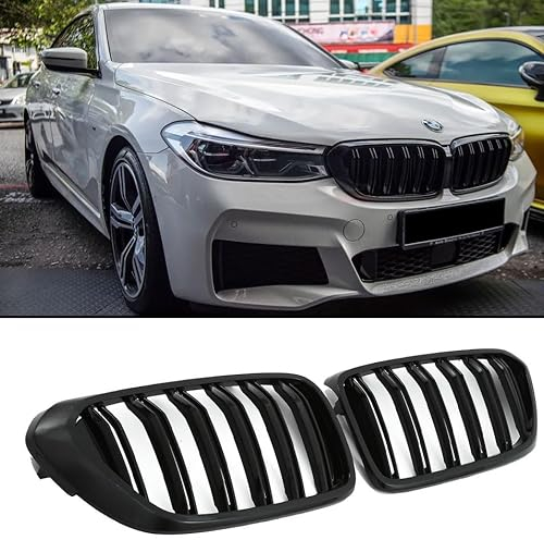 GCP PASST FÜR 6ER G32 GRAN TURISMO SPORT KÜHLERGRILL DOPPELSTEG GRILL GLANZ SCHWARZ