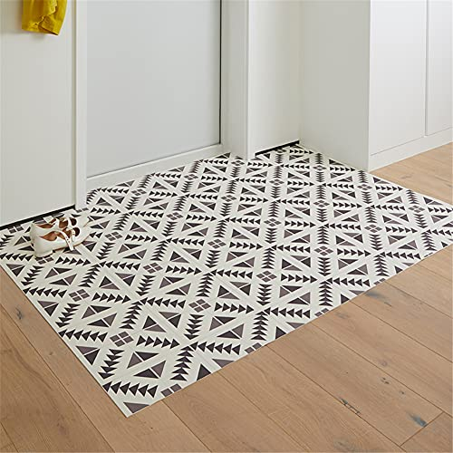 LDLD Carpet Doormat Ultra-thin 2MM Non Slip Waterproof PVC Front Door Entrance Mats Stylish Floor Mat Indoor DIY Cropping,B,120 x 60