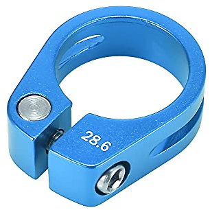 X AUTOHAUX Collier de serrage pour tige de selle de vélo en alliage d'aluminium 28,6 mm Bleu
