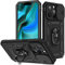2ndSpring Cover compatibile con iPhone 13 Pro 6.1, protezione della fotocamera in PC duro anti-caduta, rinforzata con armatura, antiurto e antiurto, colore: Nero