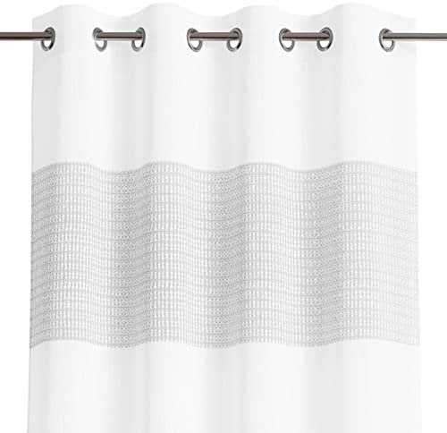 AmeliaHome Gardine 140x270 cm 1 St. Vorhang halbtransparent Ösenschal Streifenmuster Aralia