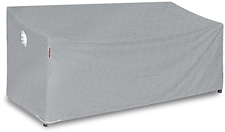 Turtle Life Gartensofa Abdeckung, Gartenbank Abdeckung Wasserdicht, Gartenbank Abdeckung für 2-3 Sitzer Gartensofa, Gartensofa Abdeckung kein Verblassen innerhalb von 2 Jahren, Grau 152 x 89 x 89CM