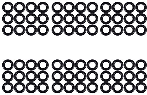 Bcowtte Schwarz 9 MM x 2.0 mm Rubber Dichtscheiben Oil Seal O Rings 72 PCS