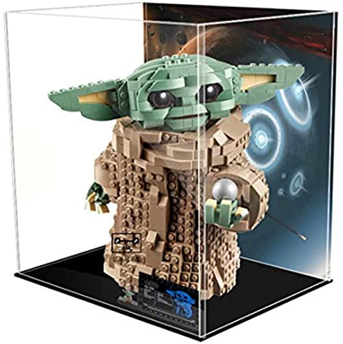 Tirff Acryl Schaukasten Vitrine Kompatibel Mit Lego 75318 Star Wars The Mandalorian, Vitrine Schaukasten, Schaukasten Staubdicht Showcase Display Case für 75318 (Ohne Modell Kit)