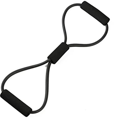 Chest Puller Yoga Fitness Gum Resistance Bands 8 Word Chest Expander Rope Workout Muscle Fitness Gummibänder für Sport Übung (Color : Black)