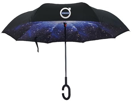 BAUFAS Regenschirm, Für Volvo S90 S60 XC60 XC40 V40 V60 S60 S80 XC90 S40 V70 XC70 Faltender UV-Regenschirm Sonne und Regen