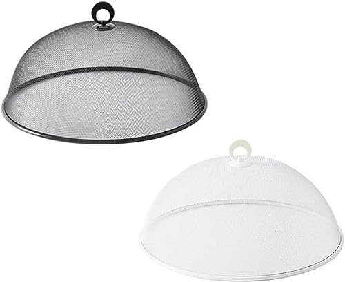 Ailovone Eisen Fliegenhaube Lebensmittel Abdeckhaube Kuchenhaube Mesh Kuchen Abdeckung Fruchtfliegen Küche Fliegenschutz Für Draußen Camping Partys Picknicks (2pcs)