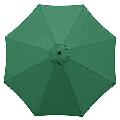 CEIEVER Replacement Parasol Cover, Replacement Parasol Canopy 2.7M/3M+6 Arms/8 Arms Replacement Parasol Fabric cover for Garden Umbrella (Green-2.7m+8 arms)