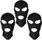 SKHAOVS 3 Pack Dünn Skimaske, Sturmhaube mit 3 Löchern für Herren/Damen, Balaclava, Atmungsaktiv Gesichtshaube Sturmmaske, Vollgesichtsmaske, Winddicht, Einheitsgröße, für Outdoorsports (Schwarz)