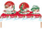 53Pcs Christmas Tableware Decorations Set - Red Christmas Tree Santa Snow Tableware Party Table Cloth, 7inch Paper Plates, Paper Napkins, 9inch Plates for Xmas Picnic
