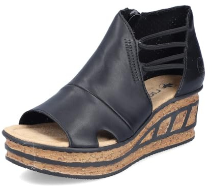 Rieker Damen Keilsandalen 68197, Frauen Sandalen