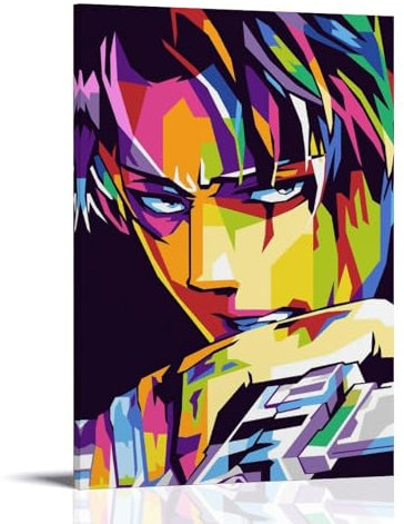REOTTO Eren Yeager Poster Dekorative Malerei Leinwand Wandkunst Wohnzimmer Poster Schlafzimmer Malerei,Wandkunst Bilddruck Moderne Familienzimmer Dekor 24x36inch(60x90cm)