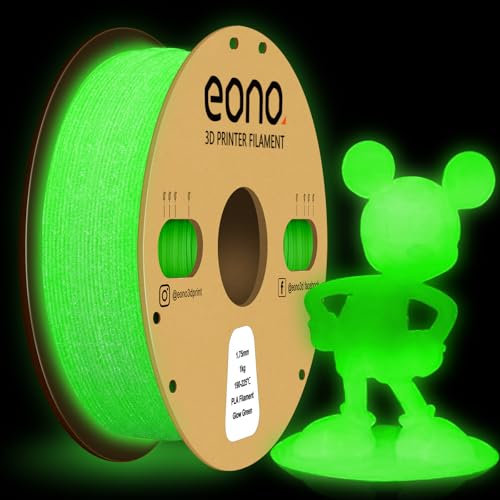 EONO PLA Filament Leuchtend Glow in the Dark Leuchtendes 3D Drucker Filament 1kg (2,2 Pfund) Leuchtendes PLA für 3D Drucker, Leuchtend Grün
