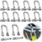 10 Pezzi M5 Grillo Acciaio Inox 304 Grillo Dritto a Forma di D Grilli Acciaio Inox per Montaggio in Mare, Campeggio, Sport ed Alpinismo Escursionismo Catena di Ancoraggio Vela