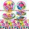 Trolls World Tour Partygeschirr Set, Partygeschirr Geburtstag, Kindergeburtstag Deko Party, Party Thema Partyzubehör