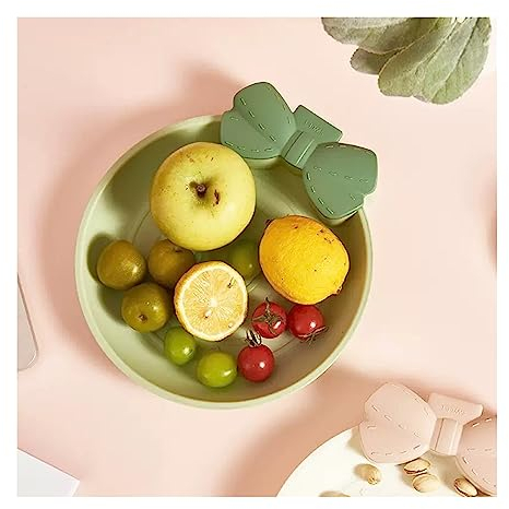 Cuiynice Obstschale, 3 Stück, Süßigkeitentablett, Obstschale für Zuhause, modernes Wohnzimmer, Kunststoff, personalisierter Couchtisch, Obsttablett, Trockenobsttablett, Obstschale (Farbe: Blanc) (Bian