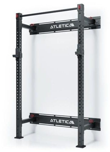 Atletica R7 Wall Rack | Klappbar | Extrem platzsparende Klappfunktion | Hoch belastbar und stabil | Kompatibel mit R7 Anbauteilen | Vielfältige Trainingsmöglichkeiten
