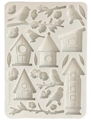 Stamperia KACMA546 Dewdrops Decorative Paper, Grey, 14,8 x 21 x 1,1 cm