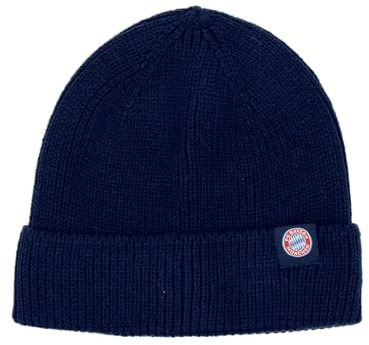 FC Bayern München I Gerippte Strickmütze I Beanie I Unisex I Erwachsene I Navy