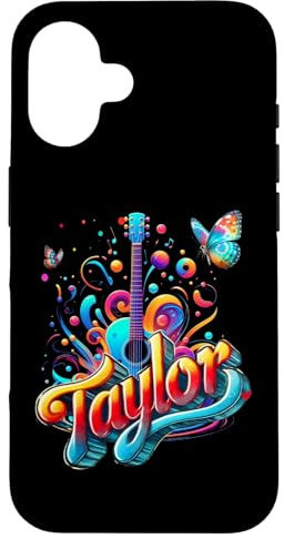 Hülle für iPhone 16 Taylor Name I Love Taylor Geburtstagskind Y2K Groovy Vintage