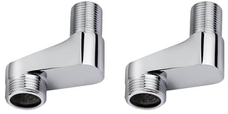 Wjelet 2 Stück S-Anschluss 1/2 auf 3/4 Duscharmatur-Adapter Verstellbare Adapter für Duscharmatur Aus Massivem Messing,G1/2 Auf G3/4 Wasserhahnanschluss,Für Badezimmerinstallationen