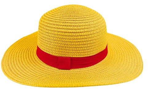 Carnavalife Sombrero de Paja Estilo Luffy One Piece para Adultos, Gorro Unisex para Hombre y Mujer, Ideal para Fiestas y Cosplay