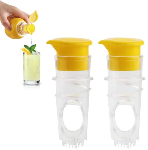 2 Pezzi Spremiagrumi, Spremiagrumi, Spremiagrumi Con Coperchio, Spremiagrumi Manuale, Spremiagrumi Portatile E Versatore Per Limoni, Spremiagrumi In Plastica Senza Bpa
