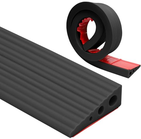 Schwellenrampe, 100x6.5x2.5CM Türschwellenrampen, PVC Rollstuhlrampe, rutschfeste Oberfläche, Gummirampe Auffahrrampe Schwellenrampe für Rollstuhl, Kinderwagen, Rollator oder e Scooter (Schwarz, 2.5)