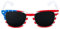 Mustavo USA American Flag Sunglasses With Stars & Stripes Design UV400 Protection Unisex Eyewear For Him Sunglasses For Women