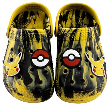 Pokémon Schuhe Jungen, Pikachu Clogs Kinder, Sommer Clogs Für Kinder, Gelb Größe 32