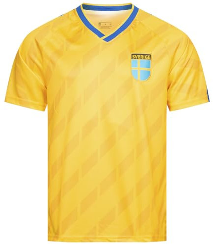 JELEX Retro History Herren Trikot | mit eingesticktem Logo & Kurzarm | Nostalgie-Design für Fußballfans | ideal für Sammler (DE/NL/SE/PL, Alphanumerisch, XL, Regular, Regular, Schweden)