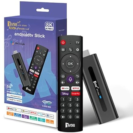 Android 14 bluetooth TV Stick, 2025 Largest 4K Streaming TV Stick, RAM 2GB, ROM 16GB, Dual WiFi 2.4G+5.8G, Ultra HD Streaming