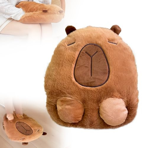 KQWVZ Elektrisch Beheizter Fußwärmer, 2 in 1 Capybara Handwärmer Elektrisch Fusswärmer, Fußwärmer Elektrisch Mit 3 Timer Einstellung Und 3 Temperaturstufen, Weich Elektrischer Fußwärmer Für Zuhause