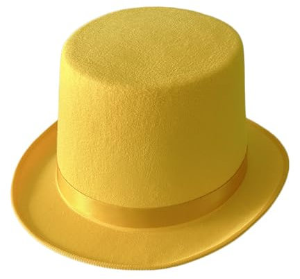 Zktfyshk Britischer Hut für Erwachsene/Kinder, flacher Zylinderhut, Abschlussball, Karneval, Party, Kostüm, Filz, Zaubererhut für Karneval, Show, Party
