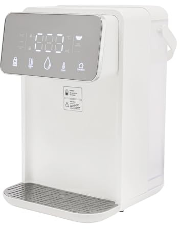 Sofort Heißwasser Spender 3.5 Liter Wasserspender mit Digitaler Anzeige 2000W Schnellheizer Temperaturregelung 25-99°C für Heißwasser Kaffee Tee 37x24cm Weiß