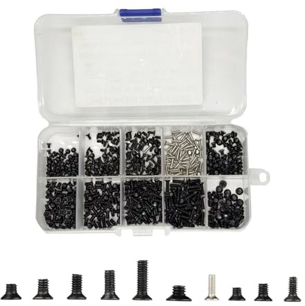 Juego de 500 tornillos M2, M2.5 y M3, juego de tornillos para ordenador, mini tornillos, juego de tornillos para PC, adecuado para portátiles, accesorios de placa base, piezas de ordenador, etc