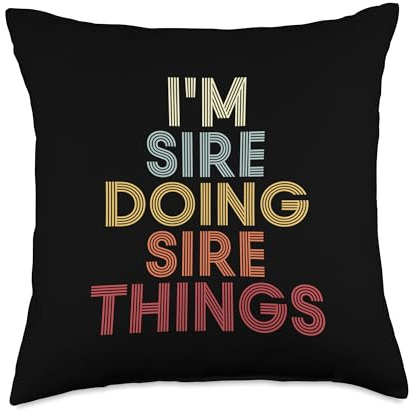 Sire Name Sire Personalized Name First Given Throw Pillow