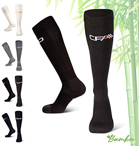 COMPRESSION FOR ATHLETES Chaussettes de Compression Femme y Homme en Bambou de Haute Qualité, Fabriqué dans l'UE